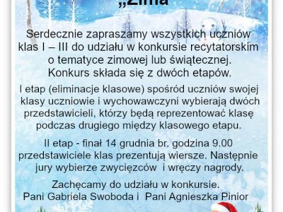 plakat promujący konkurs