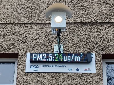 Ekran świetlny programu antysmogowego