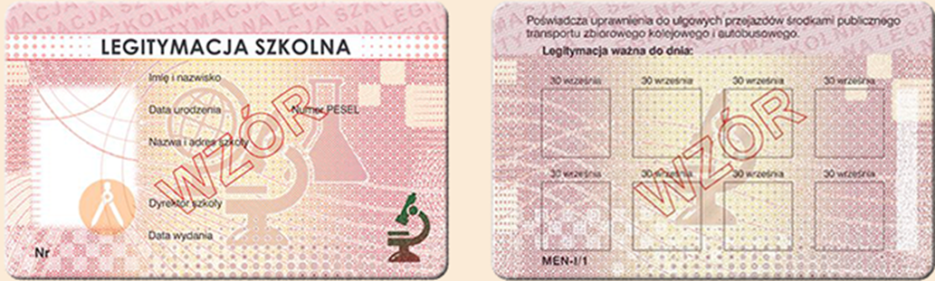 Przykład legitymacji w postaci karty ID